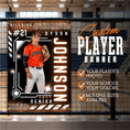 Load image into Gallery viewer, Custom Baseball Player Vinyl Banner (BAN-BBALL1001-ELECTRIC VARSITY)