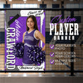 Load image into Gallery viewer, Custom Cheerleader Vinyl Banner (BAN-CHEER1002-TORN VARSITY)