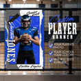 Load image into Gallery viewer, Custom Football Vinyl Banner (BAN-FBALL1002-TORN VARSITY)