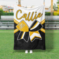 Load image into Gallery viewer, Mascot Cheer Bow Custom Blanket (CHEER1007)