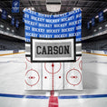Load image into Gallery viewer, Hockey Zoom Custom Blanket (HOCKEY1004)