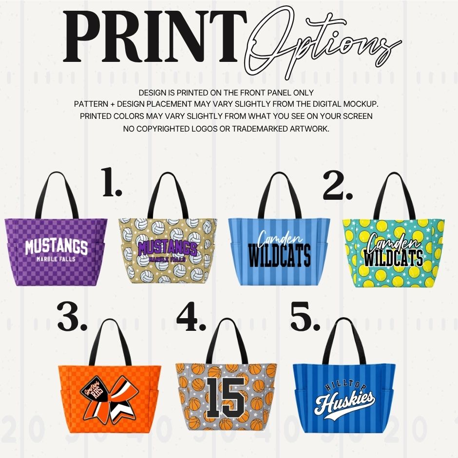 The Sideline Bleacher Tote- PRE ORDER CLOSES EVERY MONDAY