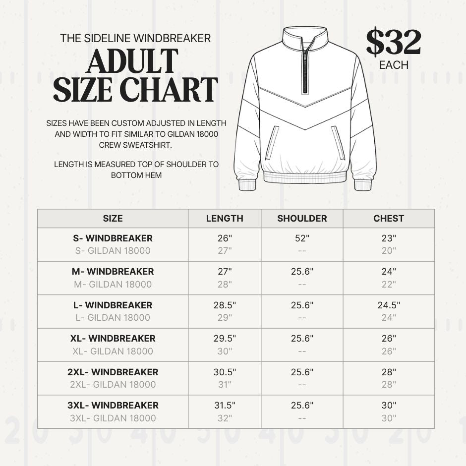 The Sideline Windbreaker- PRE ORDER CLOSES JUNE 22