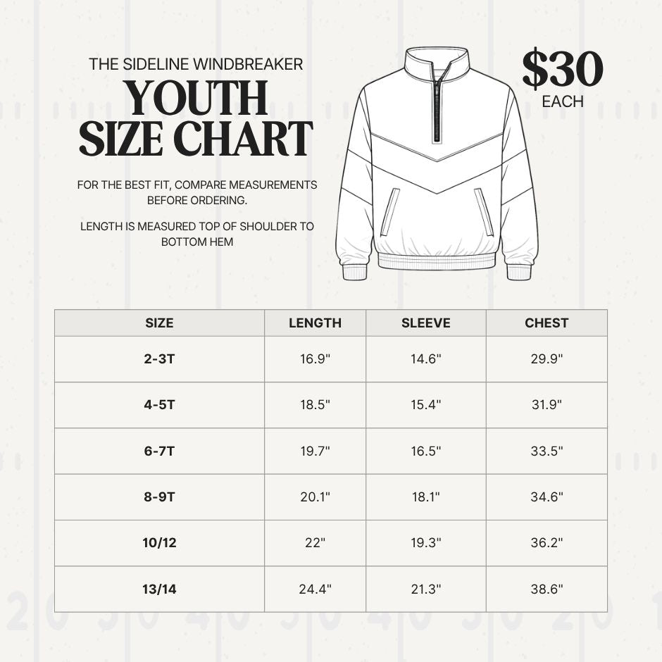 The Sideline Windbreaker- PRE ORDER CLOSES JUNE 22