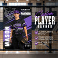 Load image into Gallery viewer, Custom Baseball Player Vinyl Banner (BAN-BBALL1004-POWER STREAK)
