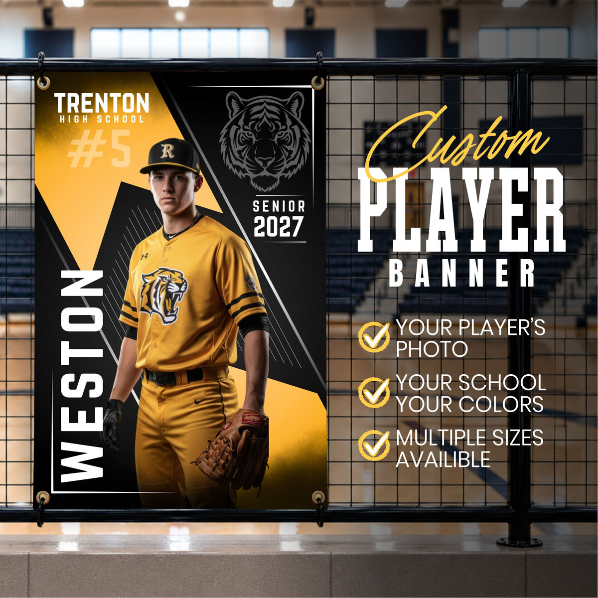 Custom Baseball Player Vinyl Banner (BAN-BBALL1005-ELITE EDGE)