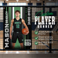 Load image into Gallery viewer, Custom Basketball Player Vinyl Banner (BAN-BSKTB1003-VARSITY MESH)
