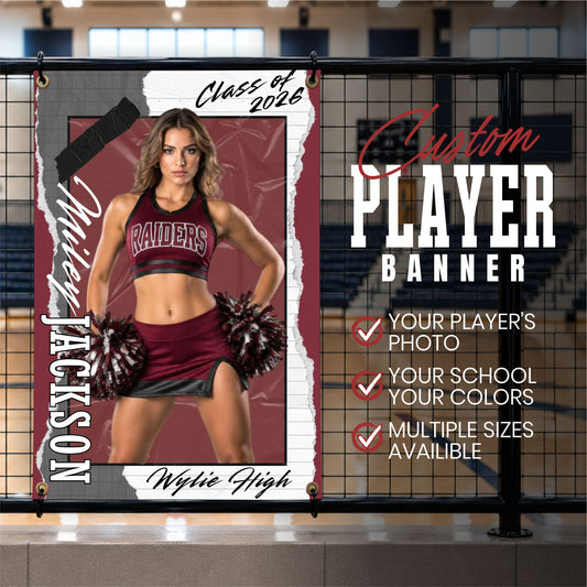 Custom Dance Vinyl Banner (BAN-DANCE1001-TORN VARSITY)