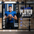 Load image into Gallery viewer, Custom Football Vinyl Banner (BAN-FBALL1003-VARSITY MESH)
