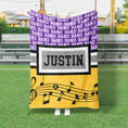 Load image into Gallery viewer, Band Music Notes Custom Blanket (BAND1003)
