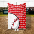 Load image into Gallery viewer, Name Repeat Custom Baseball Blanket (BASEB1001)
