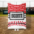 Load image into Gallery viewer, Baseball Split Laces Custom Blanket (BASEB1004)
