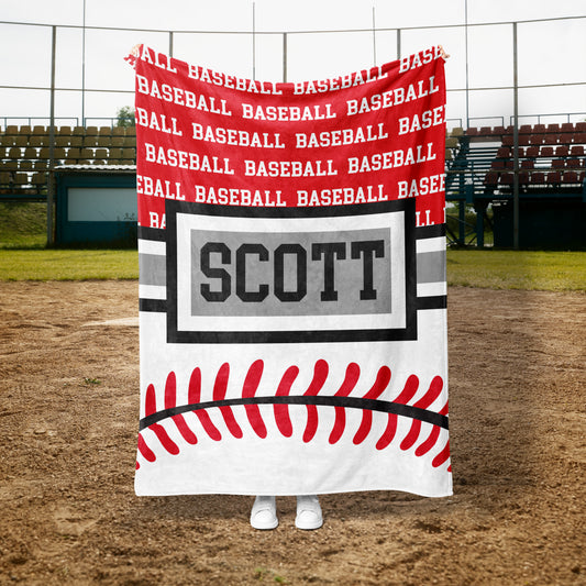 Baseball Split Laces Custom Blanket (BASEB1004)