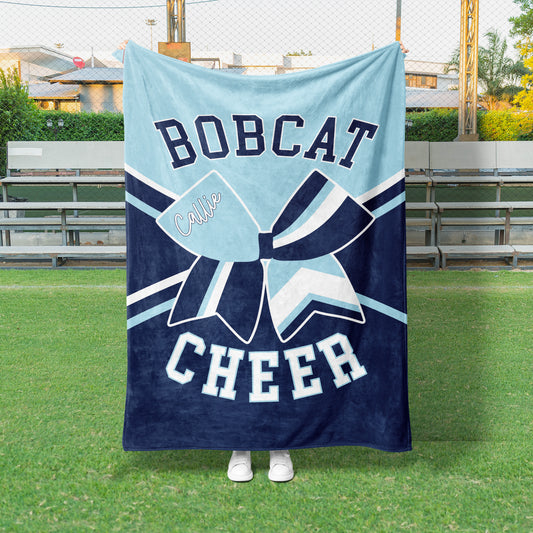 Cross Over Bow Custom Cheer Blanket (CHEER1001)