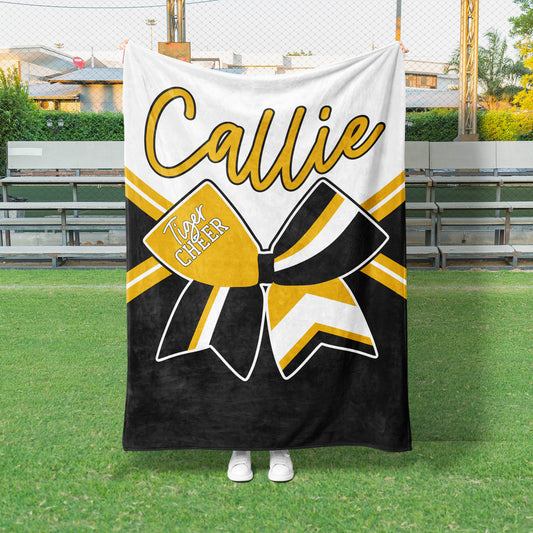 Mascot Cheer Bow Custom Blanket (CHEER1007)