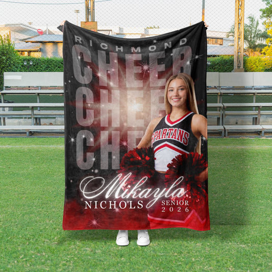 Senior Cheer Custom Blanket (CHEER1016)