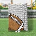 Load image into Gallery viewer, Name Repeat Custom Football Blanket (FBALL1001)

