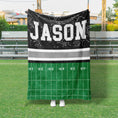 Load image into Gallery viewer, Football Field Split Custom Blanket (FBALL1002)
