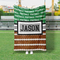 Load image into Gallery viewer, Football Zoom Custom Blanket (FBALL1004)
