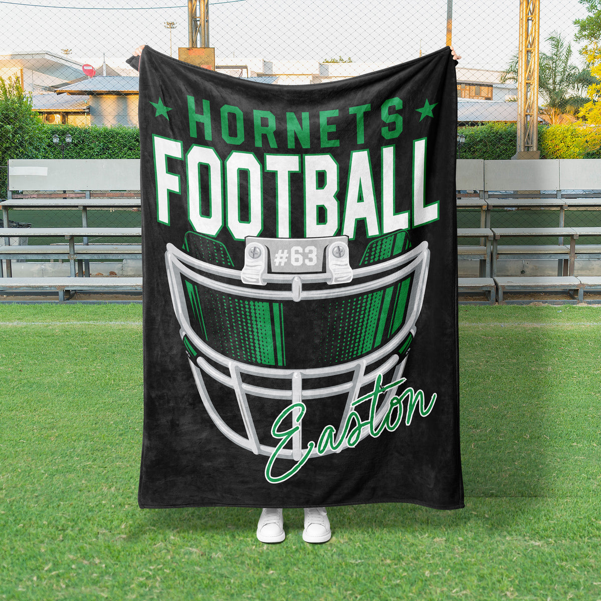 Football Team Helmet Custom Blanket (FBALL1008)