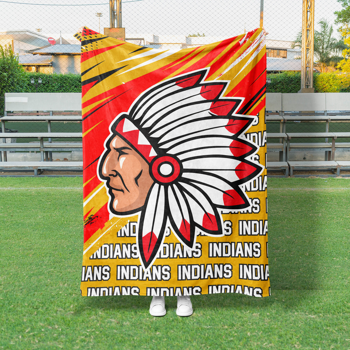 Abtract Mascot Repeat Custom Spirit Blanket (GS1005)