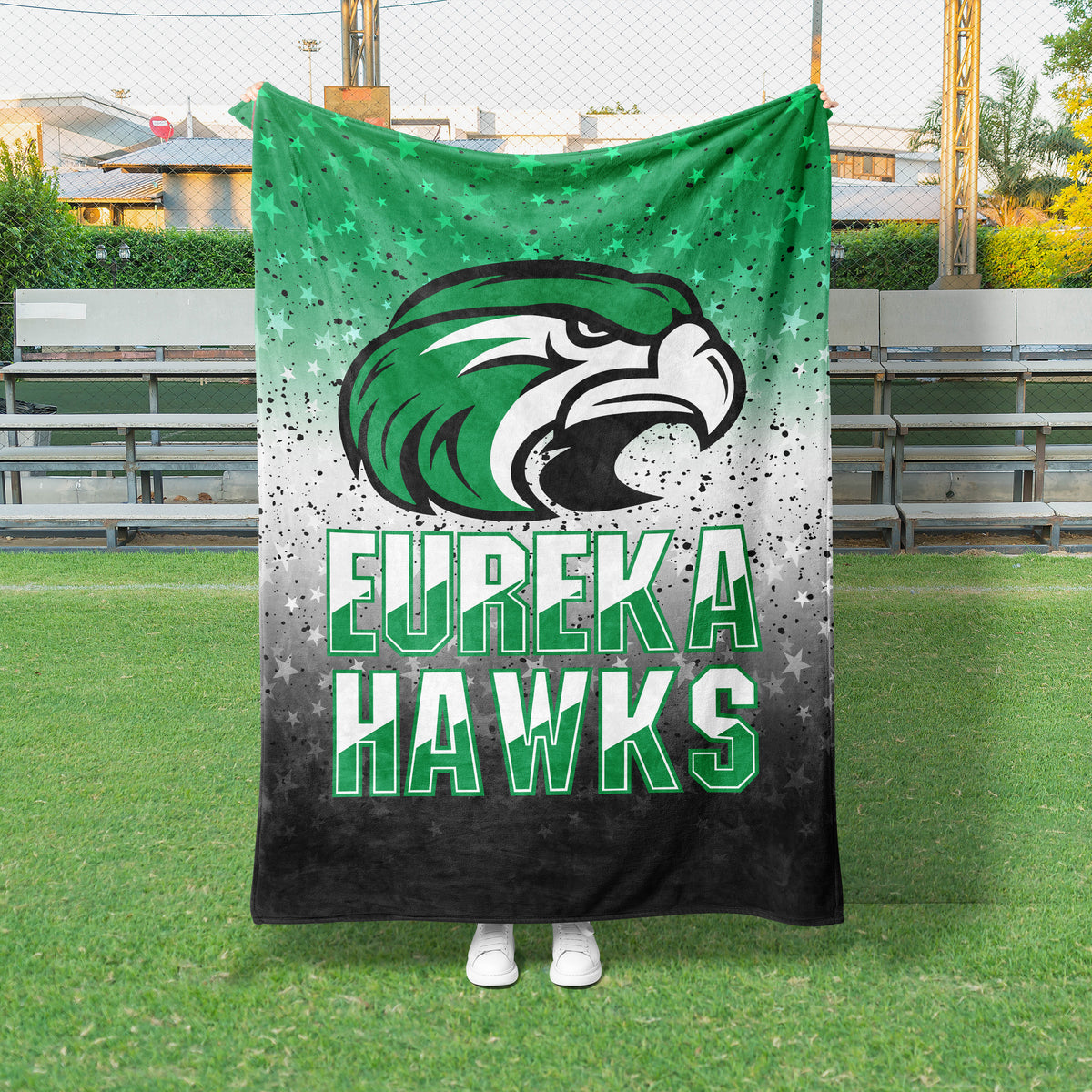 Star Ombre Mascot Custom Spirit Blanket (GS1018)