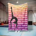 Load image into Gallery viewer, Sunset Watercolor Name Reapeat Custom Gymnastics Blanket (GYM1002)
