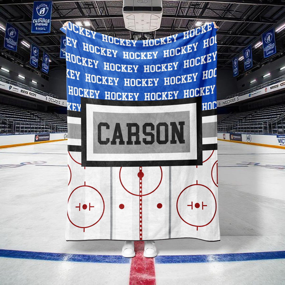 Hockey Zoom Custom Blanket (HOCKEY1004)