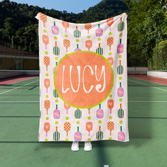 Cutsie Pickleball Custom Blanket (PB1005)