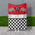 Load image into Gallery viewer, Racing Checkered Custom Blanket (RACE1001)
