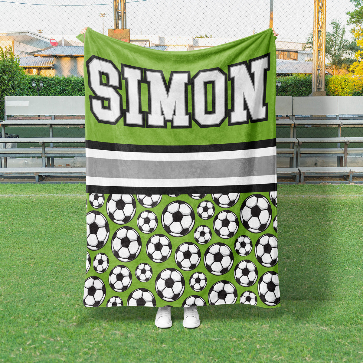 Soccer Splt Custom Blanket (SOCCER1002)