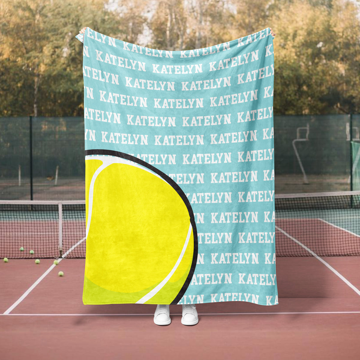 Name Repeat Custom Tennis Blanket (TENNIS1001)