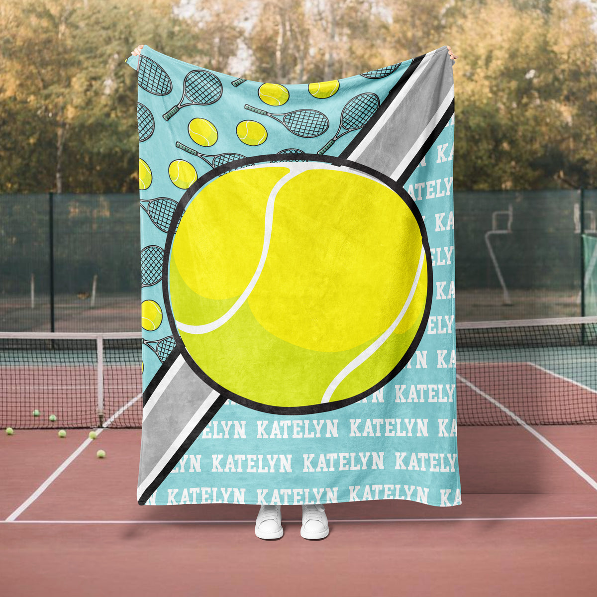 Tennis Action Custom Blanket (TENNIS1003)