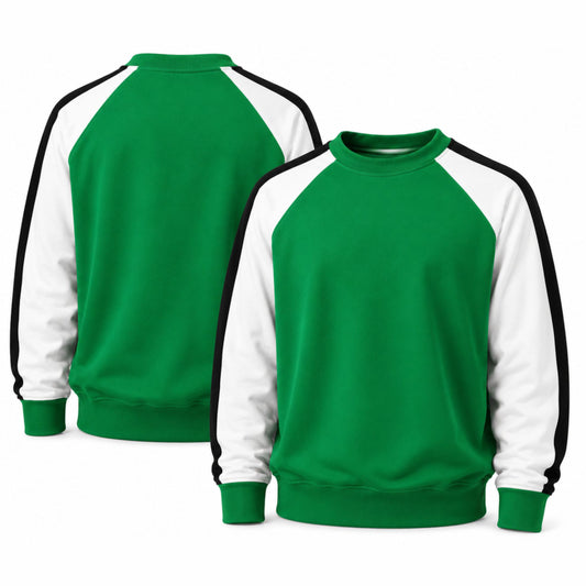 Rally Crew- Kelly Body/Black Stripe Sleeve