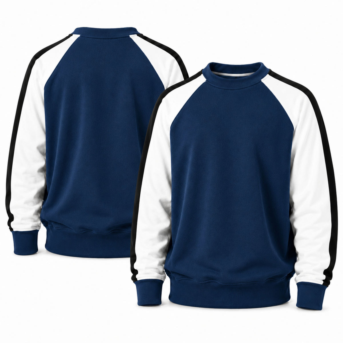 Rally Crew- Navy Body/Navy Stripe Sleeve