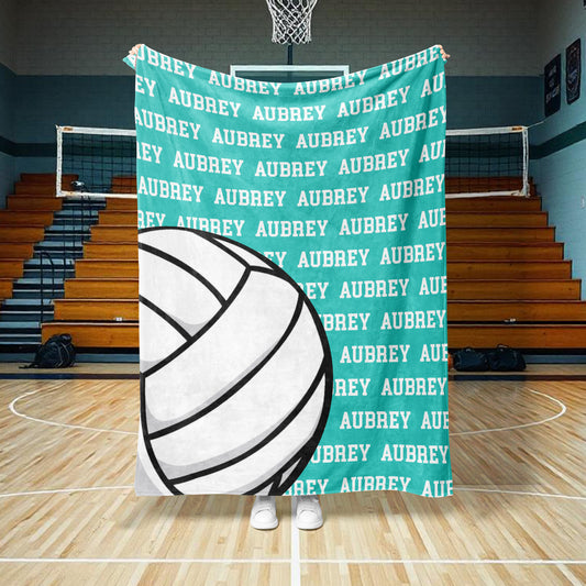 Name Repeat Custom Volleyball Blanket (VBALL1001)