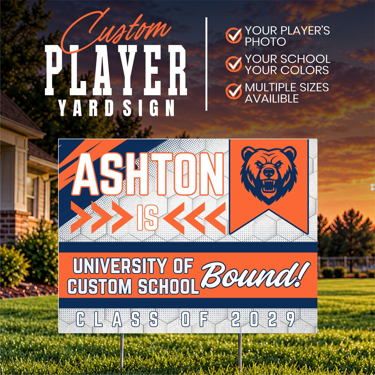 Custom Player Yard Sign (YS1001-Future Bound)
