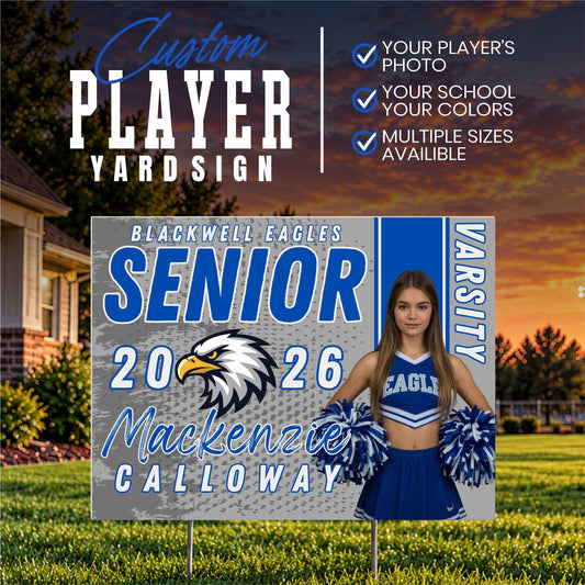 Custom Player Yard Sign (YS1004-VARSITY GRIT)