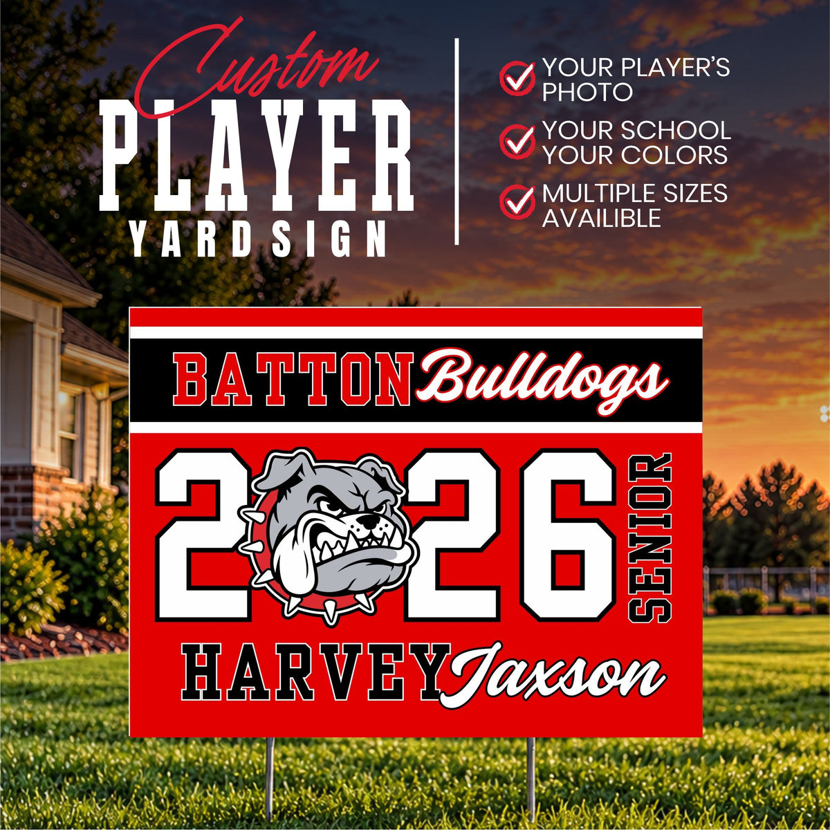 Custom Player Yard Sign (YS1007-CLASS ACT)