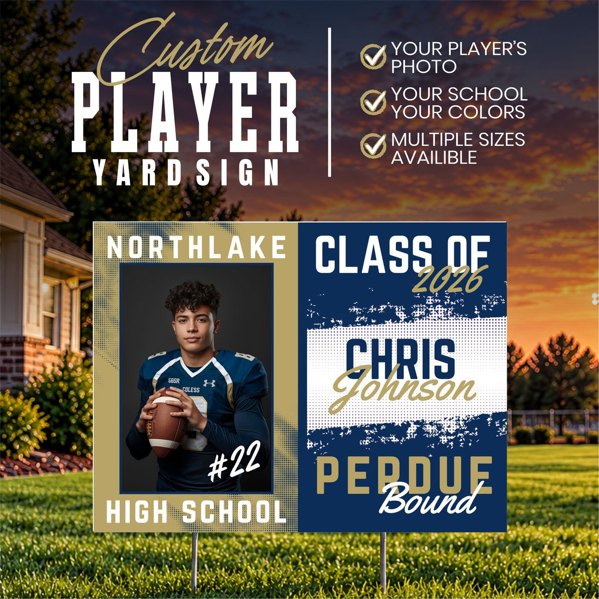 Custom Player Yard Sign (YS1010-GRUNGE GRAD)
