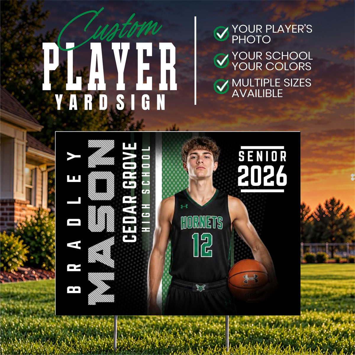 Custom Player Yard Sign (YS1011-VARSIY MESH)