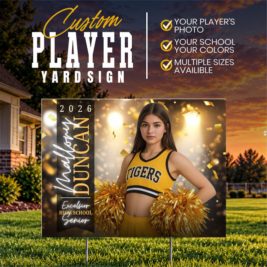 Custom Player Yard Sign (YS1014-GOLDEN HOUR)